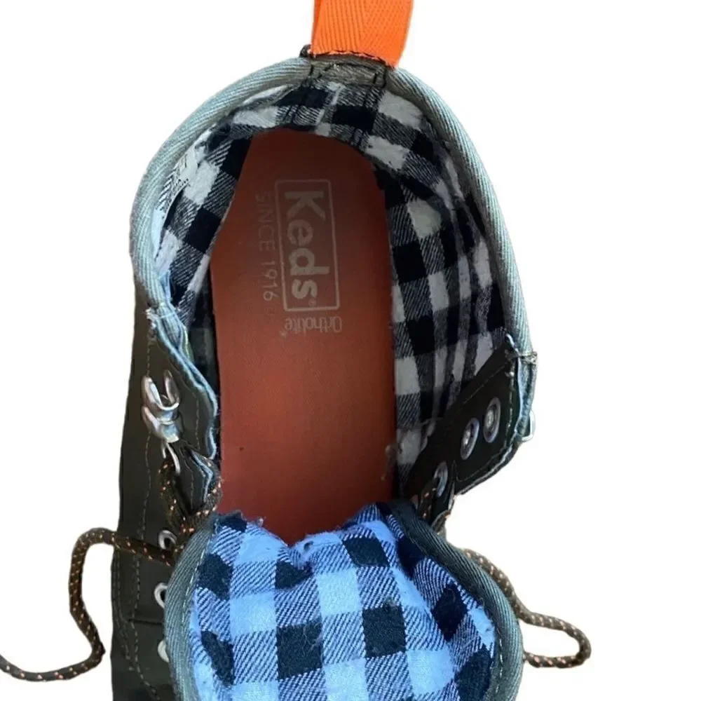 Keds Scout Splash Duck Boots 8 Orange Green Rain Boots